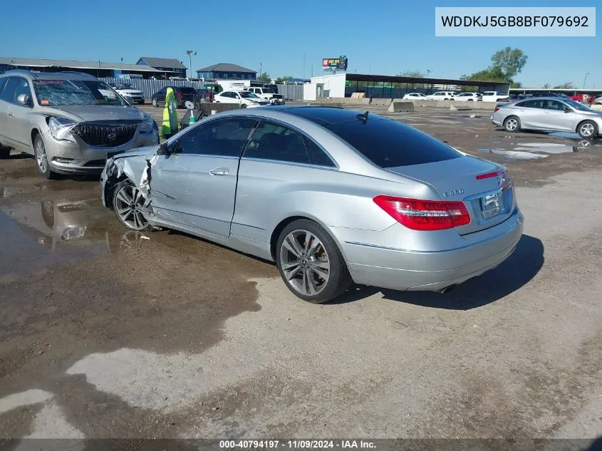 2011 Mercedes-Benz E 350 VIN: WDDKJ5GB8BF079692 Lot: 40794197