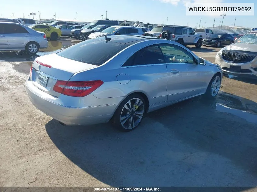 2011 Mercedes-Benz E 350 VIN: WDDKJ5GB8BF079692 Lot: 40794197