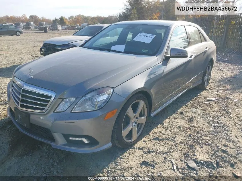 2011 Mercedes-Benz E 350 4Matic VIN: WDDHF8HB2BA456672 Lot: 40809515