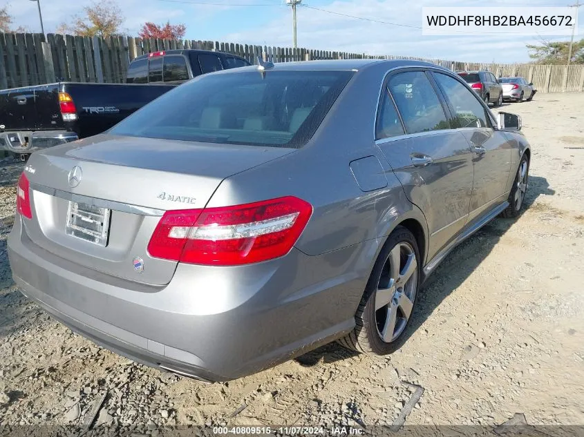 2011 Mercedes-Benz E 350 4Matic VIN: WDDHF8HB2BA456672 Lot: 40809515