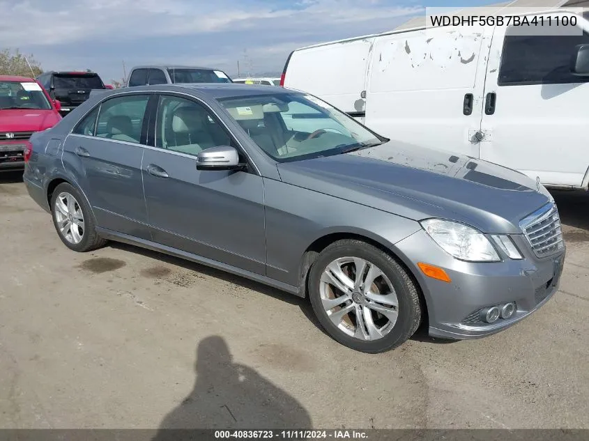 2011 Mercedes-Benz E 350 VIN: WDDHF5GB7BA411100 Lot: 40836723