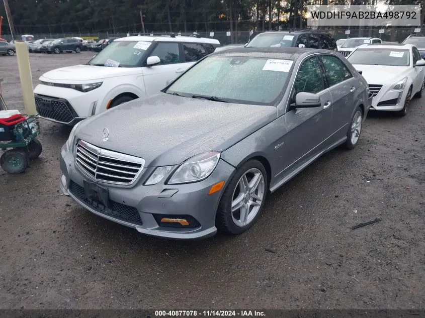 2011 Mercedes-Benz E 550 4Matic VIN: WDDHF9AB2BA498792 Lot: 40877078