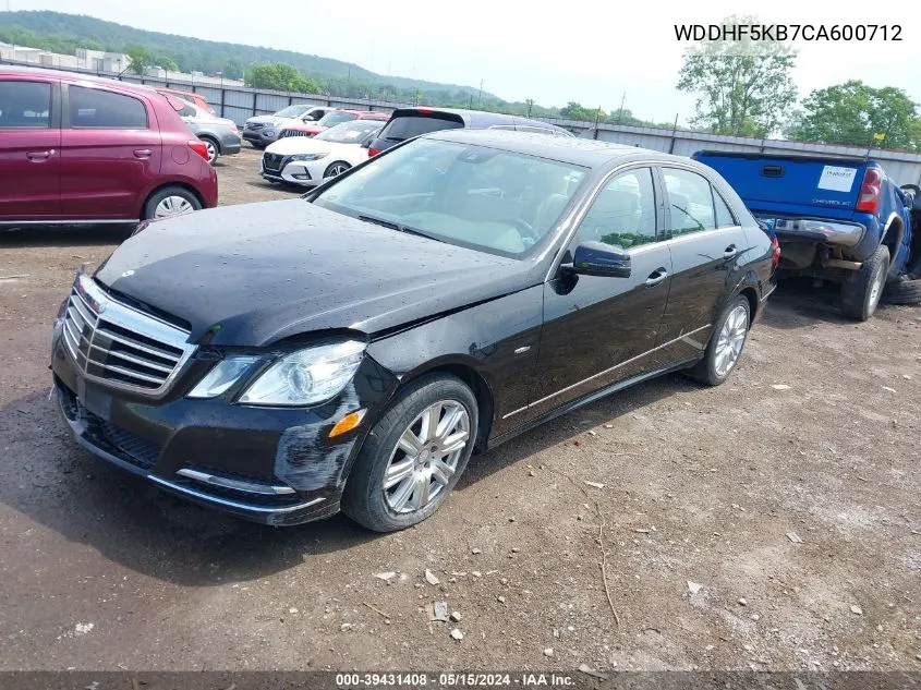 2012 Mercedes-Benz E 350 VIN: WDDHF5KB7CA600712 Lot: 39431408