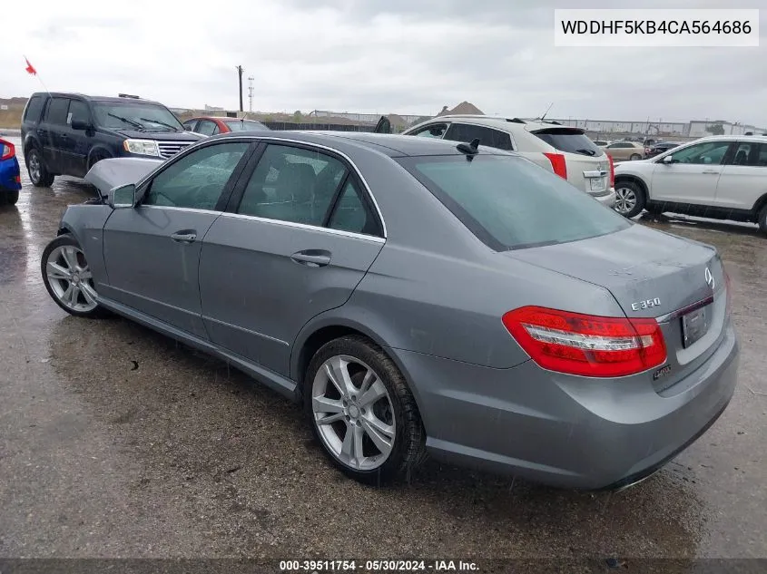 2012 Mercedes-Benz E 350 VIN: WDDHF5KB4CA564686 Lot: 39511754