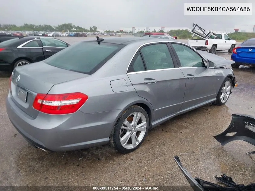 2012 Mercedes-Benz E 350 VIN: WDDHF5KB4CA564686 Lot: 39511754