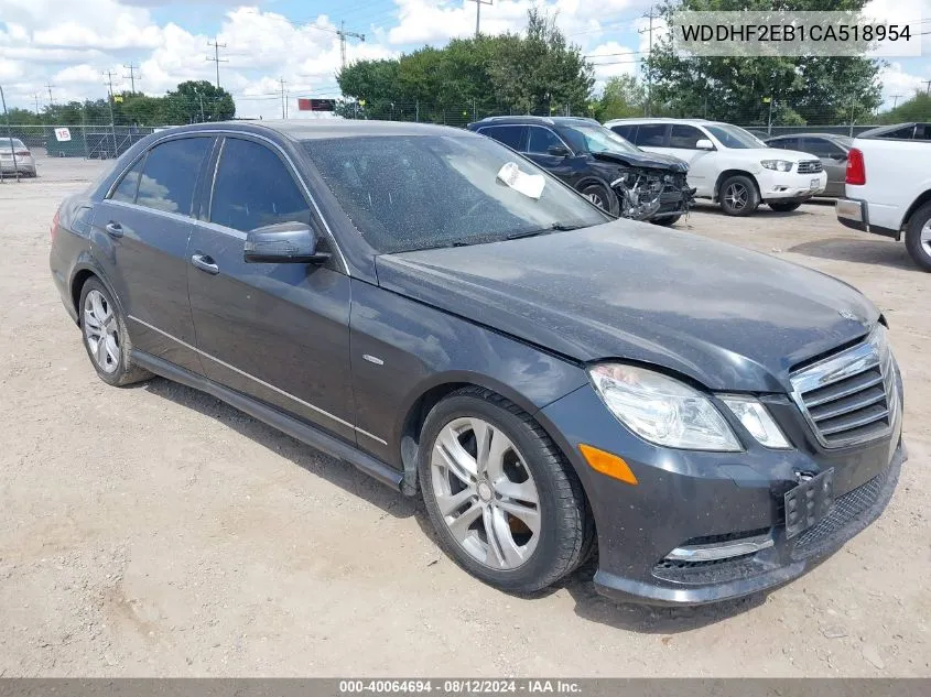 2012 Mercedes-Benz E 350 Bluetec VIN: WDDHF2EB1CA518954 Lot: 40064694