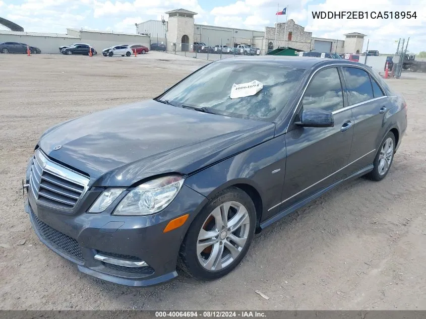 2012 Mercedes-Benz E 350 Bluetec VIN: WDDHF2EB1CA518954 Lot: 40064694