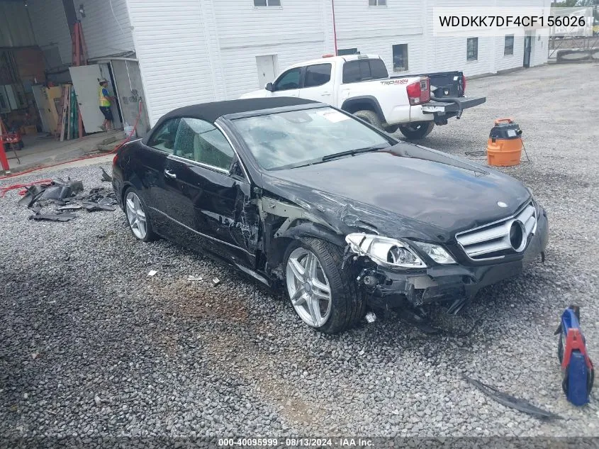 2012 Mercedes-Benz E 550 VIN: WDDKK7DF4CF156026 Lot: 40095999