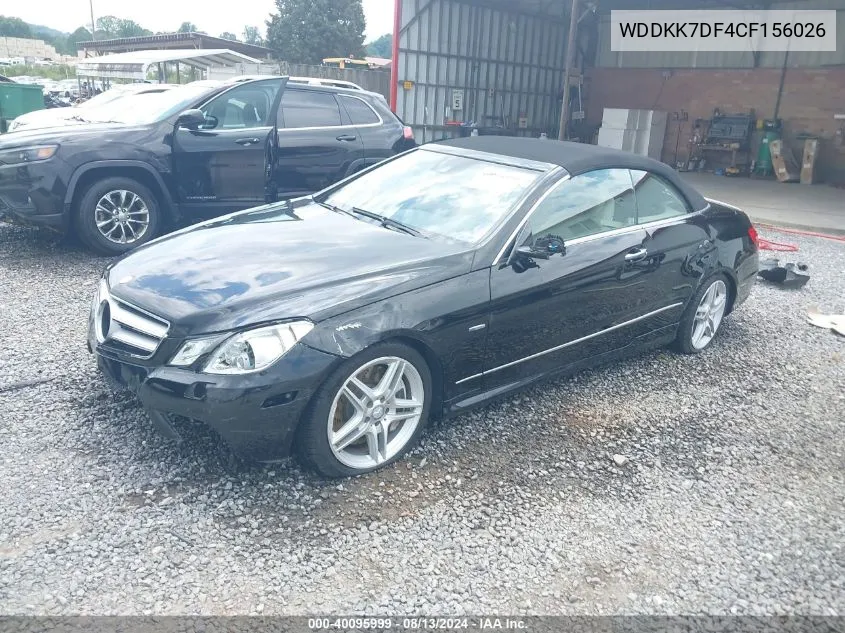 2012 Mercedes-Benz E 550 VIN: WDDKK7DF4CF156026 Lot: 40095999