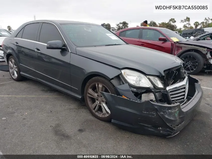 2012 Mercedes-Benz E 350 VIN: WDDHF5KB7CA550085 Lot: 40112623