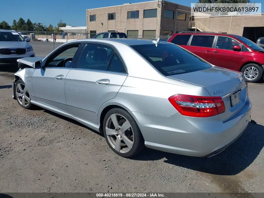 2012 Mercedes-Benz E 350 VIN: WDDHF5KB0CA613897 Lot: 40218819