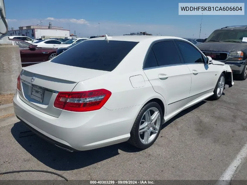 2012 Mercedes-Benz E 350 VIN: WDDHF5KB1CA606604 Lot: 40303299