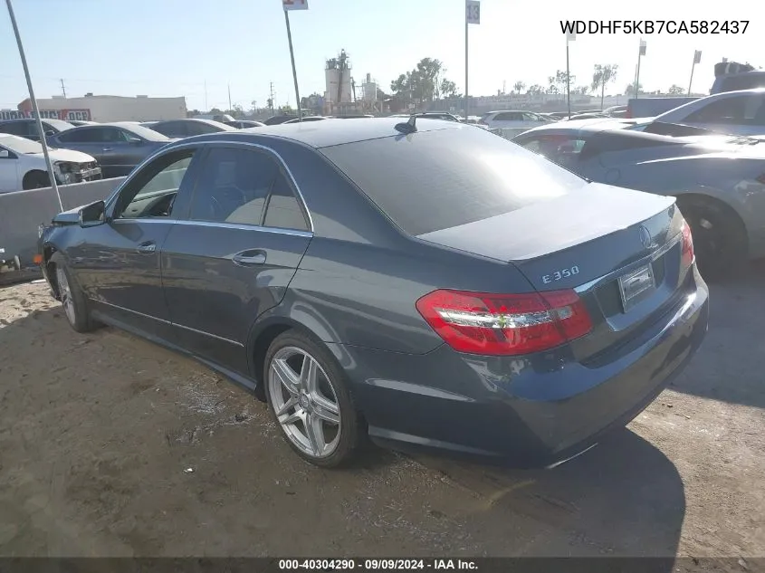 2012 Mercedes-Benz E 350 VIN: WDDHF5KB7CA582437 Lot: 40304290