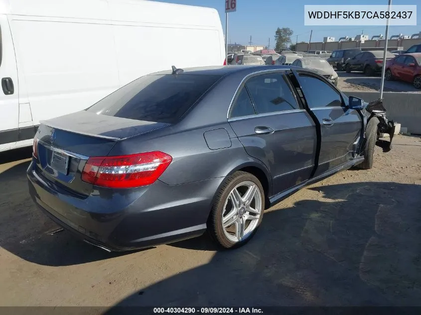 2012 Mercedes-Benz E 350 VIN: WDDHF5KB7CA582437 Lot: 40304290