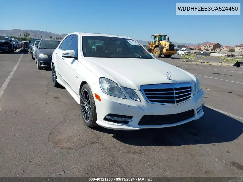 2012 Mercedes-Benz E 350 Bluetec VIN: WDDHF2EB3CA524450 Lot: 40321250