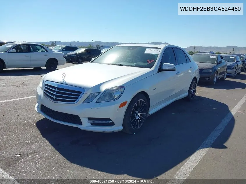 2012 Mercedes-Benz E 350 Bluetec VIN: WDDHF2EB3CA524450 Lot: 40321250