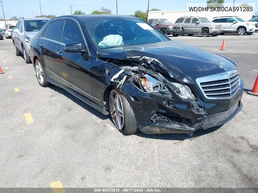 2012 Mercedes-Benz E 350 VIN: WDDHF5KB0CA591285 Lot: 40372612