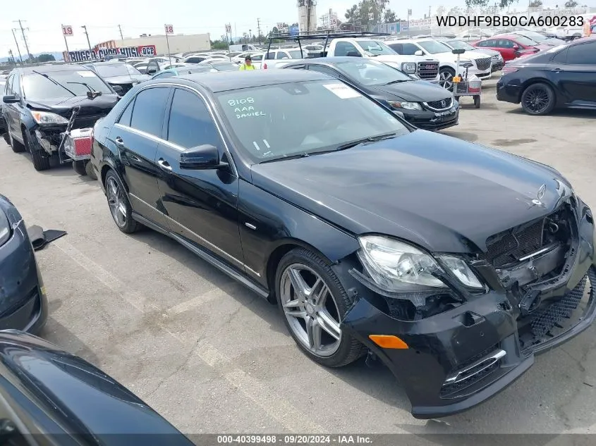 2012 Mercedes-Benz E 550 4Matic VIN: WDDHF9BB0CA600283 Lot: 40399498