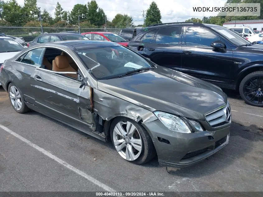 2012 Mercedes-Benz E 350 VIN: WDDKJ5KB0CF136735 Lot: 40402113