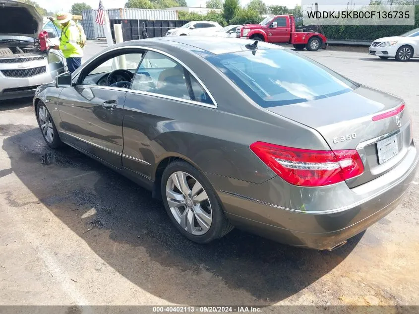 2012 Mercedes-Benz E 350 VIN: WDDKJ5KB0CF136735 Lot: 40402113