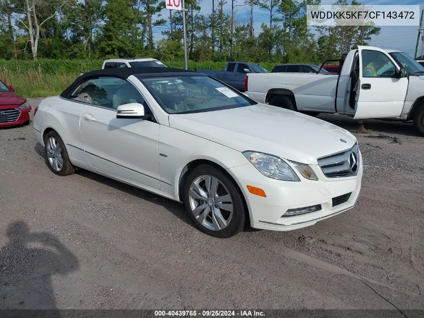 2012 Mercedes-Benz E 350 VIN: WDDKK5KF7CF143472 Lot: 40439765