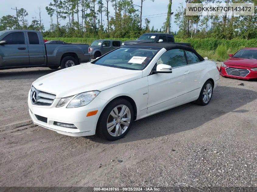 2012 Mercedes-Benz E 350 VIN: WDDKK5KF7CF143472 Lot: 40439765