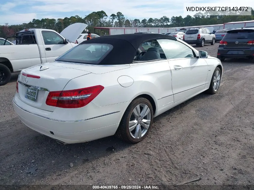 2012 Mercedes-Benz E 350 VIN: WDDKK5KF7CF143472 Lot: 40439765