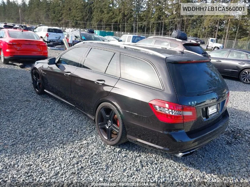 2012 Mercedes-Benz E 63 Amg VIN: WDDHH7EB1CA560001 Lot: 40464302