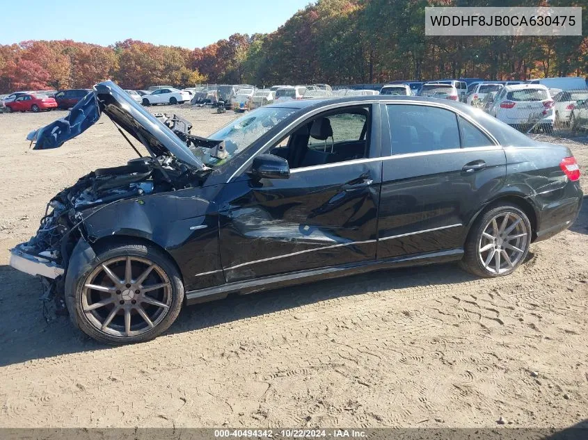 2012 Mercedes-Benz E 350 4Matic VIN: WDDHF8JB0CA630475 Lot: 40494342