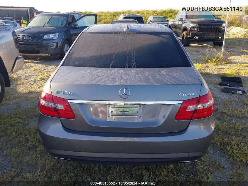 2012 Mercedes-Benz E 350 4Matic VIN: WDDHF8JB3CA561149 Lot: 40513552