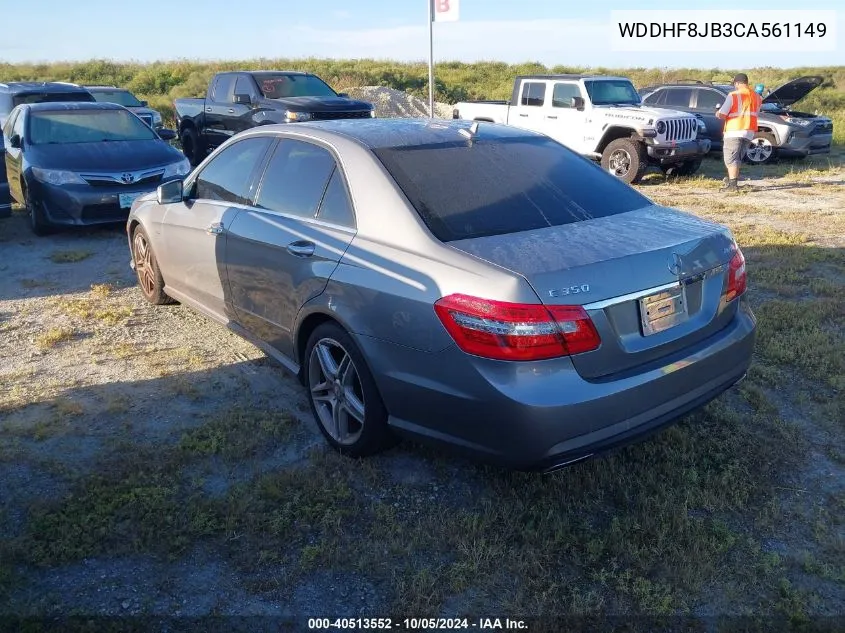 2012 Mercedes-Benz E 350 4Matic VIN: WDDHF8JB3CA561149 Lot: 40513552