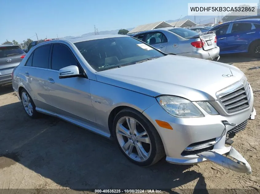 2012 Mercedes-Benz E 350 VIN: WDDHF5KB3CA532862 Lot: 40535225