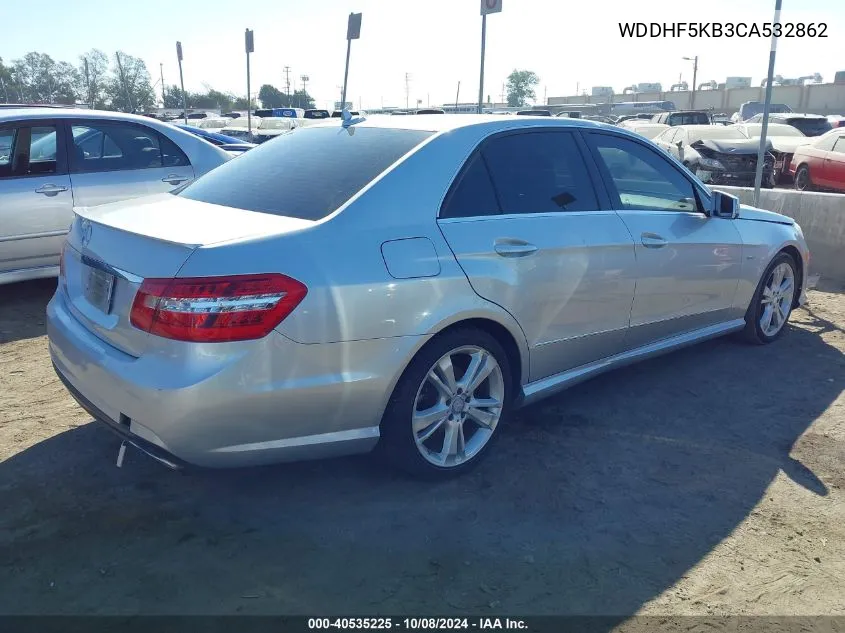 2012 Mercedes-Benz E 350 VIN: WDDHF5KB3CA532862 Lot: 40535225