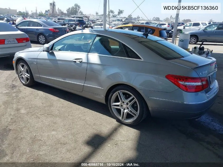 2012 Mercedes-Benz E 350 VIN: WDDKJ5KB5CF136360 Lot: 40565755