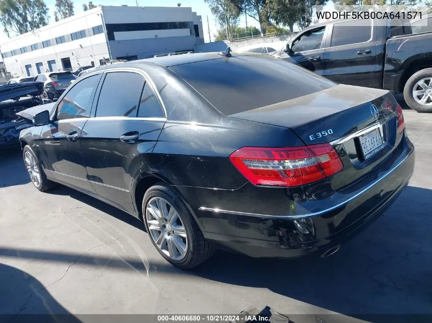 2012 Mercedes-Benz E 350 VIN: WDDHF5KB0CA641571 Lot: 40606680