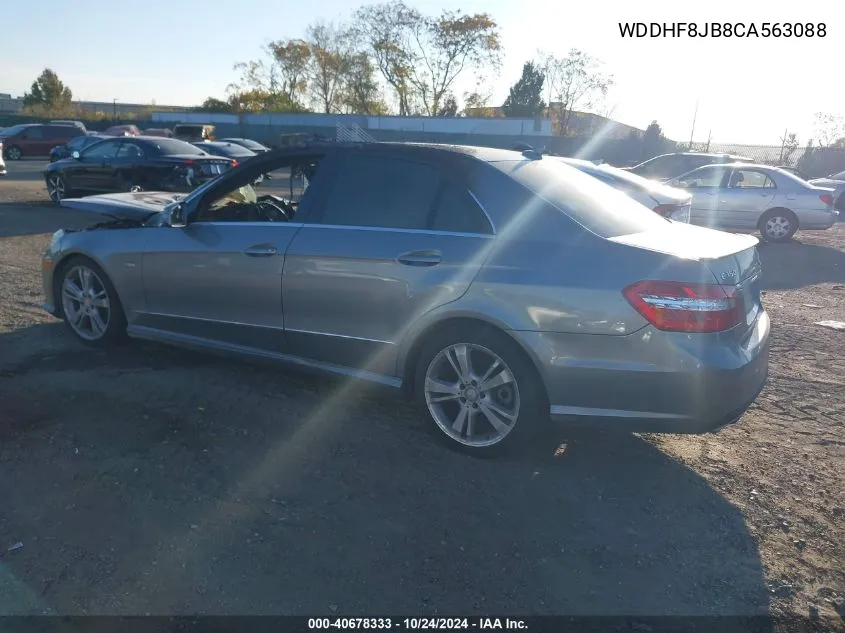 2012 Mercedes-Benz E 350 4Matic VIN: WDDHF8JB8CA563088 Lot: 40678333