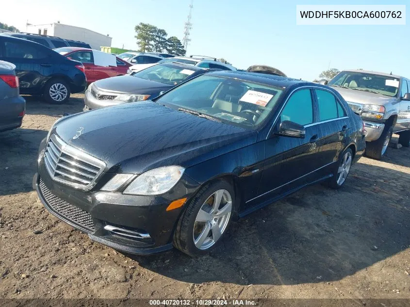 WDDHF5KB0CA600762 2012 Mercedes-Benz E 350