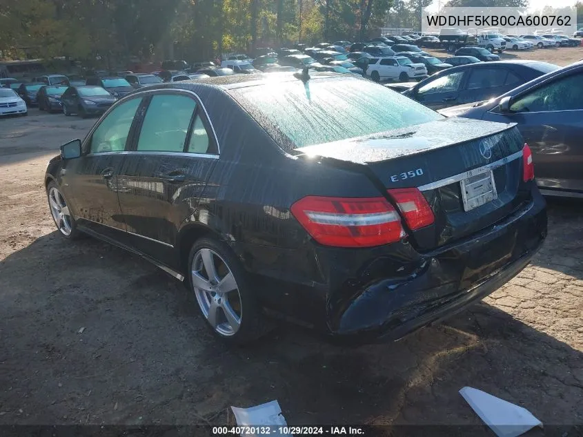 WDDHF5KB0CA600762 2012 Mercedes-Benz E 350