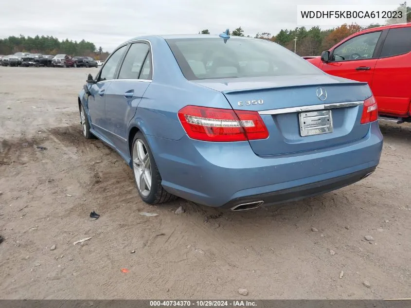 2012 Mercedes-Benz E 350 VIN: WDDHF5KB0CA612023 Lot: 40734370