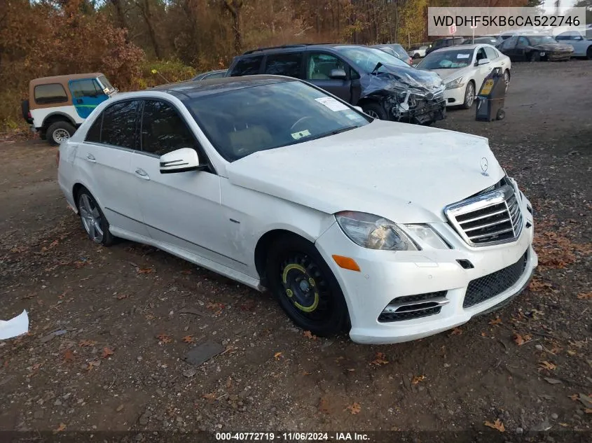 2012 Mercedes-Benz E 350 VIN: WDDHF5KB6CA522746 Lot: 40772719