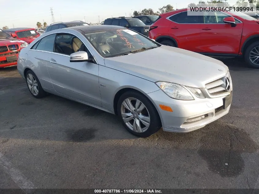 2012 Mercedes-Benz E 350 VIN: WDDKJ5KB6CF139994 Lot: 40787786