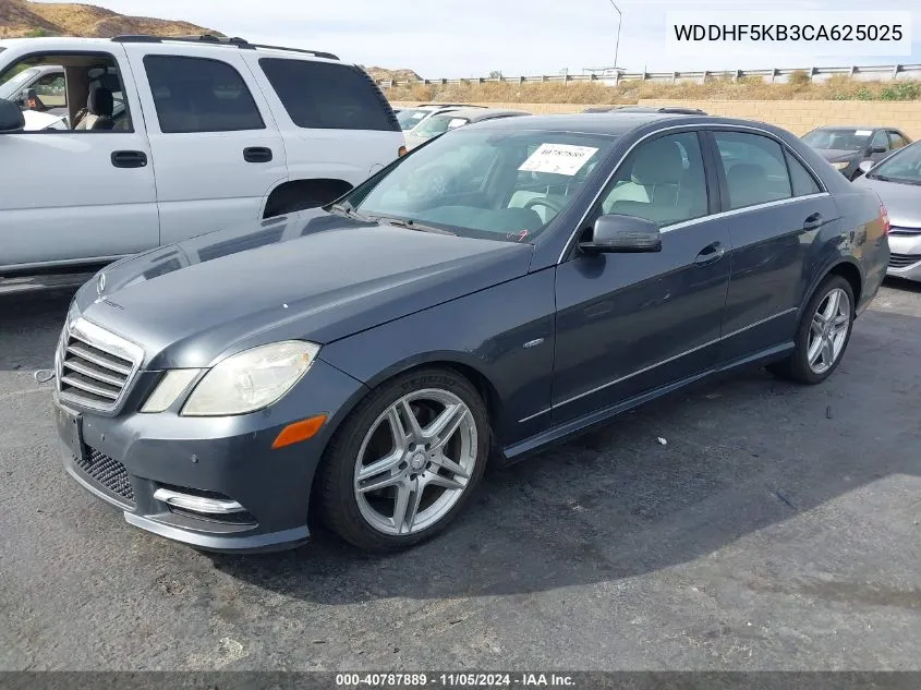 2012 Mercedes-Benz E 350 VIN: WDDHF5KB3CA625025 Lot: 40787889