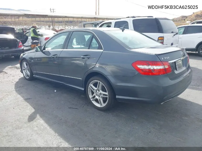 2012 Mercedes-Benz E 350 VIN: WDDHF5KB3CA625025 Lot: 40787889