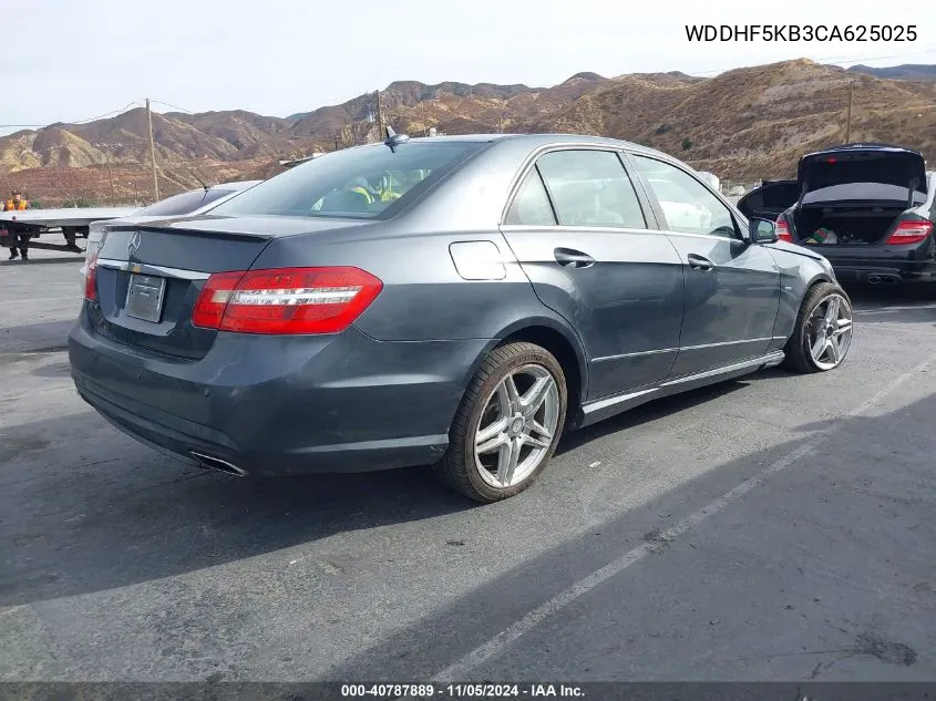 2012 Mercedes-Benz E 350 VIN: WDDHF5KB3CA625025 Lot: 40787889