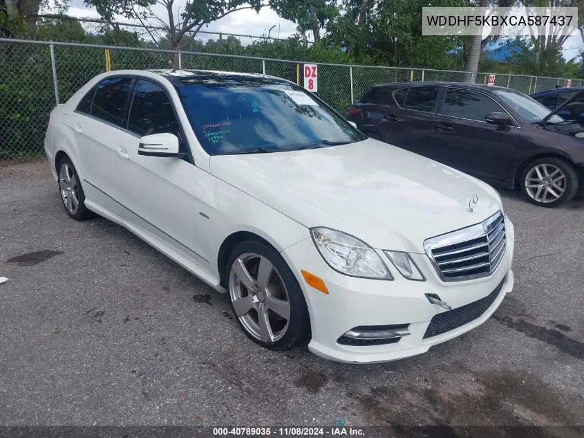 2012 Mercedes-Benz E 350 VIN: WDDHF5KBXCA587437 Lot: 40789035