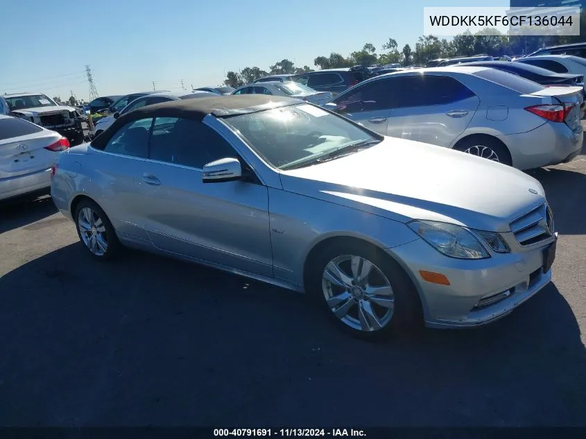 2012 Mercedes-Benz E 350 VIN: WDDKK5KF6CF136044 Lot: 40791691