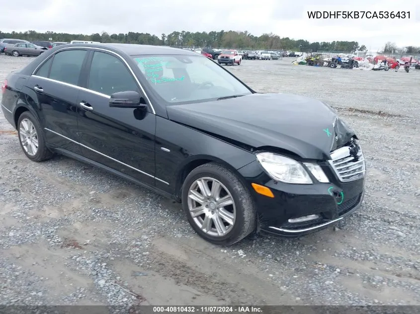 2012 Mercedes-Benz E 350 VIN: WDDHF5KB7CA536431 Lot: 40810432