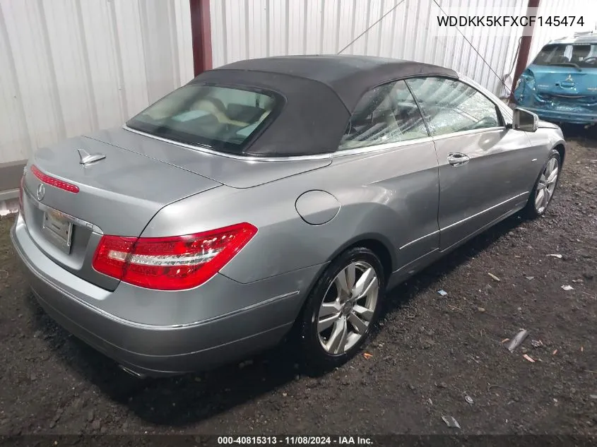 2012 Mercedes-Benz E 350 VIN: WDDKK5KFXCF145474 Lot: 40815313