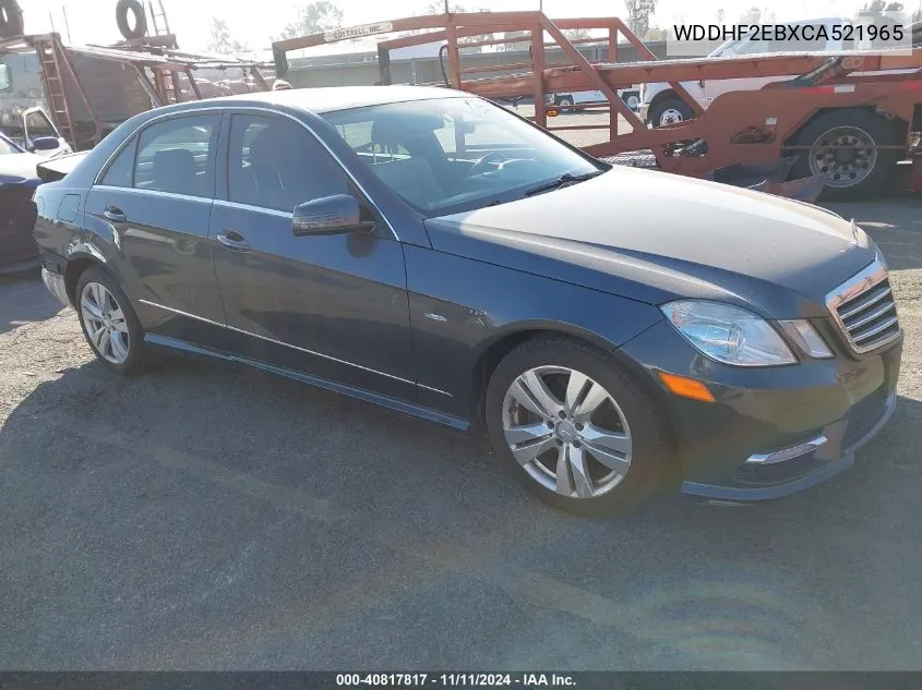 2012 Mercedes-Benz E 350 Bluetec VIN: WDDHF2EBXCA521965 Lot: 40817817