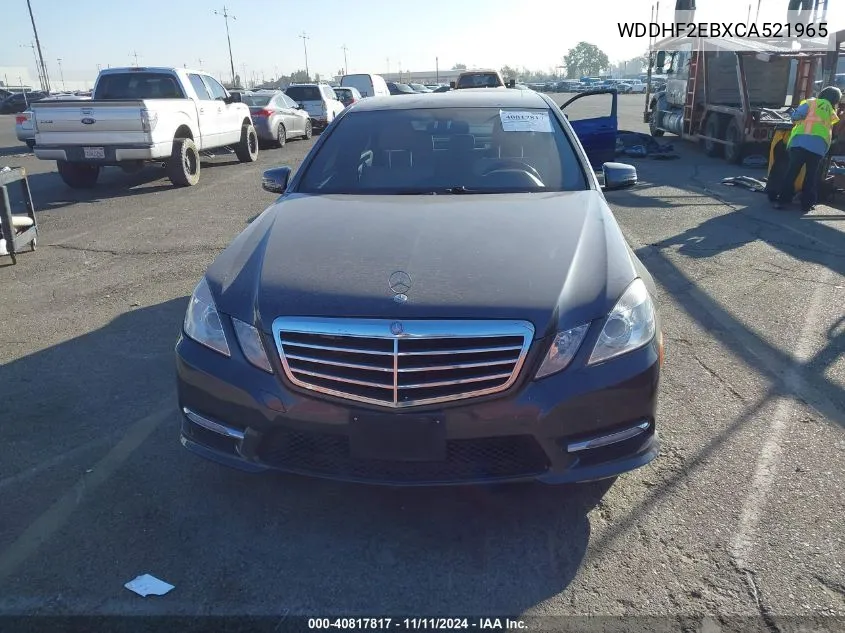 2012 Mercedes-Benz E 350 Bluetec VIN: WDDHF2EBXCA521965 Lot: 40817817